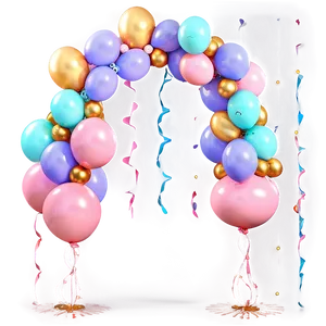 Pastel Balloon Garland Inspiration Png Mlx PNG Image