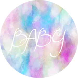 Pastel_ Circle_with_ Baby_ Text PNG Image