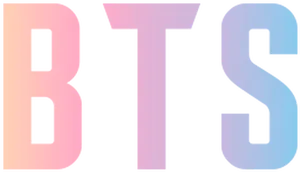 Pastel Colored B T S Logo PNG Image