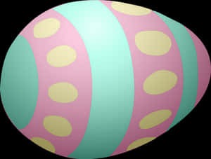 Pastel Easter Eggwith Polka Dots PNG image with transparent background