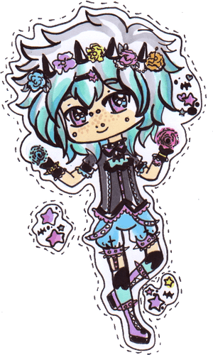 Pastel Goth Boy - Cute Pastel Goth Chibis, HD Png Download PNG image with transparent background