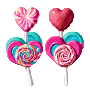 Pastel Heart Lollipop Png 06292024 PNG Image