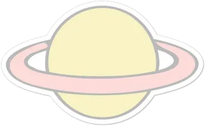 Pastel Planet Sticker PNG Image