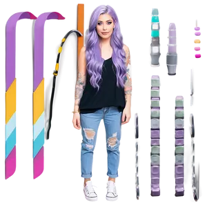 Pastel Purple Hair Dreamy Style Png Cdu PNG Image