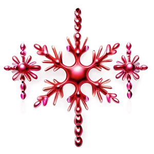 Pastel Red Snowflake Png Arv PNG Image