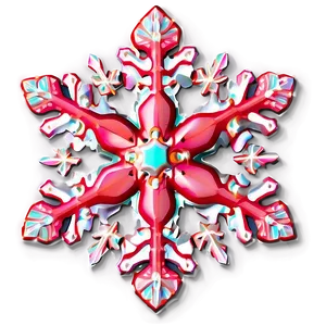 Pastel Red Snowflake Png Nsd9 PNG Image