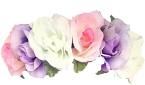 Pastel_ Roses_ Arrangement PNG Image