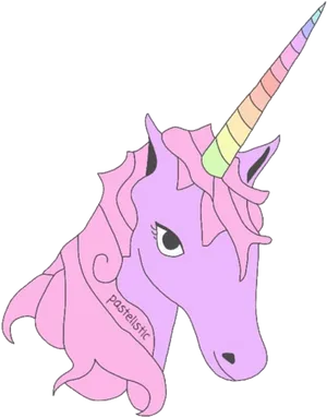 Pastel Unicorn Graphic PNG Image