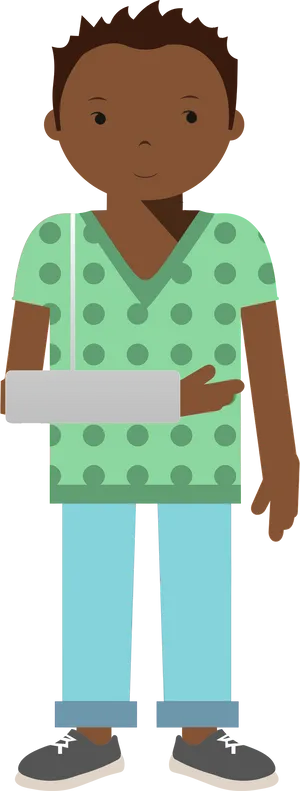 Patientwith Cast Illustration PNG Image