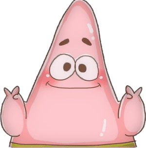 Patrick Star Cheerful Pose PNG image with transparent background