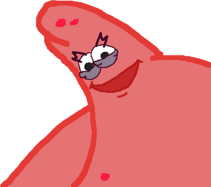 Patrick Star Cheerful Pose PNG image with transparent background