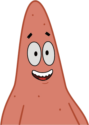 Patrick Star Smiling Cartoon Character PNG image with transparent background