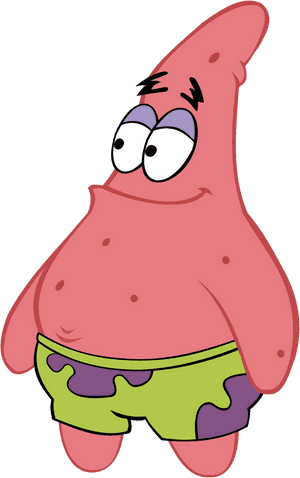 Patrick Star Standing Cartoon PNG image with transparent background