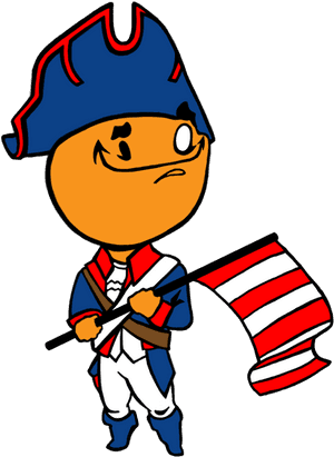Kwak Chibi Patriot With - Cartoon Patriots American Revolution, HD Png Download PNG with transparent background