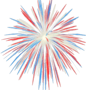 Patriotic Firework Illustration4th July PNG image with transparent background