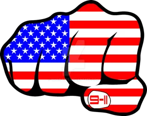 Patriotic Fist U S A Flag911 Remembrance PNG Image