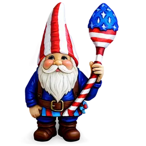 Patriotic Garden Gnome Png 06132024 PNG Image