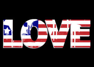 Patriotic Love Graphic PNG image with transparent background