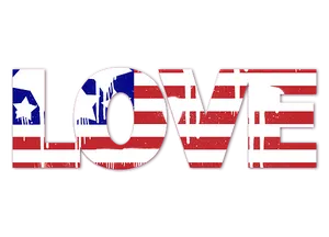 Patriotic Love Graphic PNG Image