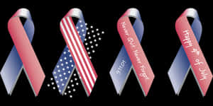 Patriotic Ribbon Set PNG with transparent background