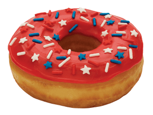 Patriotic Sprinkled Donut.png PNG image with transparent background
