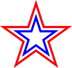 Patriotic Star Logo PNG Image