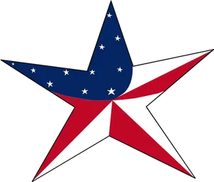 Patriotic Star Memorial Day PNG Image