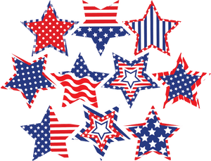Transparent Fancy Star Clipart - Patriotic Stars, HD Png Download PNG image with transparent background