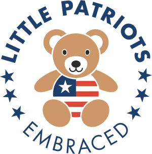 Patriotic Teddy Bear Graphic PNG Image