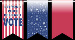 Patriotic Voting Banners PNG image with transparent background