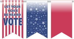 Patriotic Voting Banners PNG Image