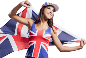 Girl Holding A Flag , Png Download - Official Uk Top 40 Singles Chart 07.02 2020, Transparent Png PNG with transparent background