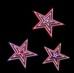 Patriotic3 D Stars Graphic PNG image with transparent background