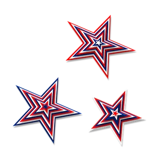 Patriotic3 D Stars Graphic PNG Image