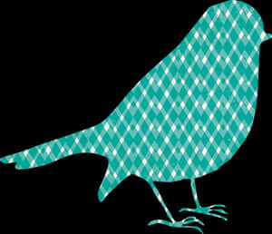 Patterned Bird Silhouette PNG image with transparent background
