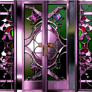 Patterned Glass Door PNG gkt62 PNG with transparent background