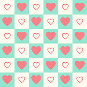 Patterned Hearts Background PNG with transparent background