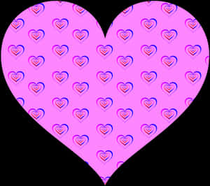 Patterned Pink Heart Background PNG image with transparent background