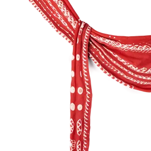 Patterned Red Scarf Png 06252024 PNG Image