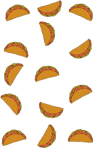 Patterned Taco Design PNG Image