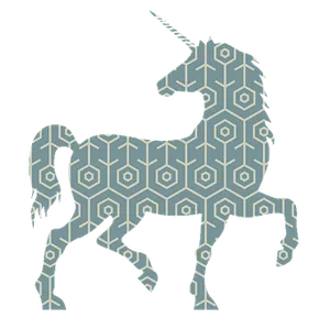 Patterned Unicorn Silhouette PNG Image