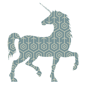 Patterned Unicorn Silhouette PNG image with transparent background