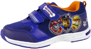 Paw Patrol Blue Toddler Sneaker PNG Image