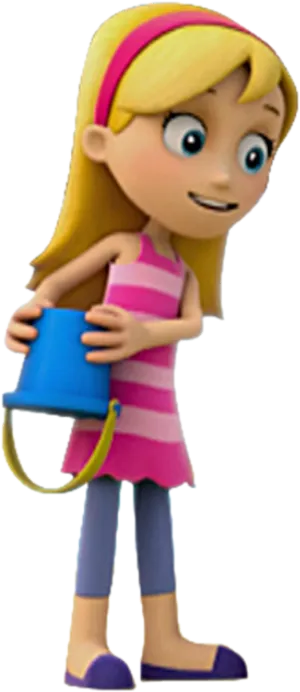 Paw Patrol Character Katie With Bucket PNG Image