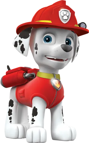 Paw Patrol Fire Pup Character PNG Image