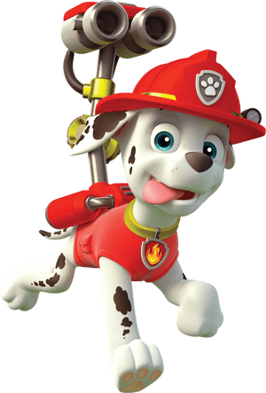 Paw Patrol Banner Royalty Transparent Background - Paw Patrol Marshall Running, HD Png Download PNG