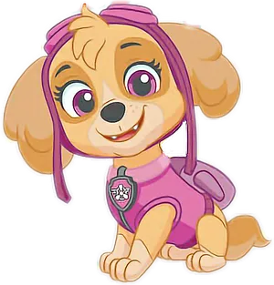 Paw Patrol Skye Character PNG Image