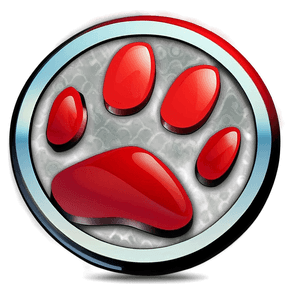 Paw Print in Circle PNG hlc82 PNG image with transparent background