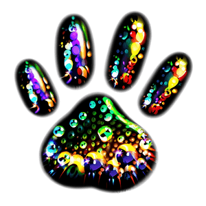 Paw Print with Sparkles PNG gro17 PNG image with transparent background