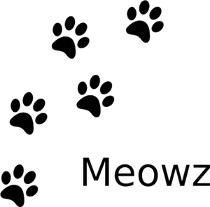 Paw Printsand Meow Graphic PNG Image